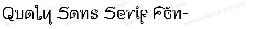 Qualy Sans Serif Fon字体转换